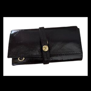Hobo intl Allure Black Leather Jewelry Roll Organizer